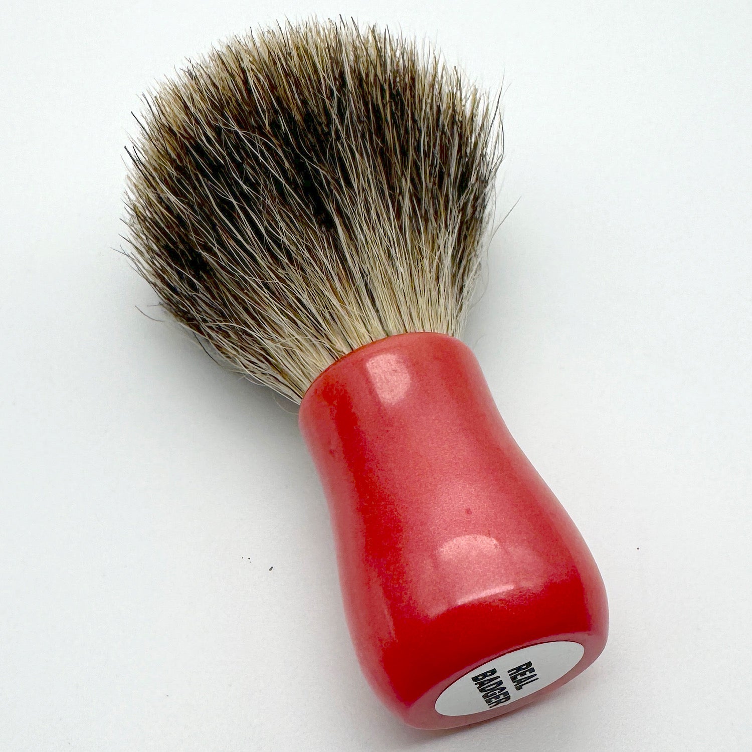 Mini -sized shaving brush red